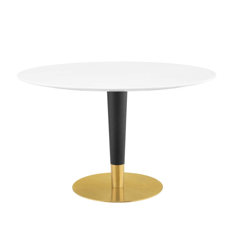 Table de salle à manger Zinque, 29.5", Blanc, l 47 po x L 47 po