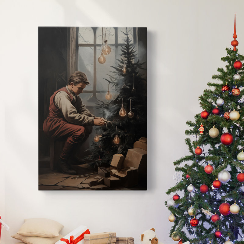 Art des Fêtes de Noël - Toile tendue avec châssis - Série 2-CCDCXI, H 27 po x l 18 po