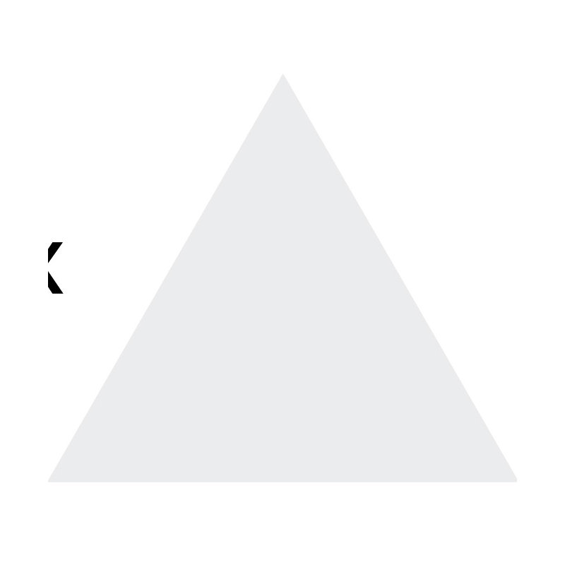 Décalcomanie murale motif triangle, H 8 po x l 8 po x P 0,01 po, Blanc