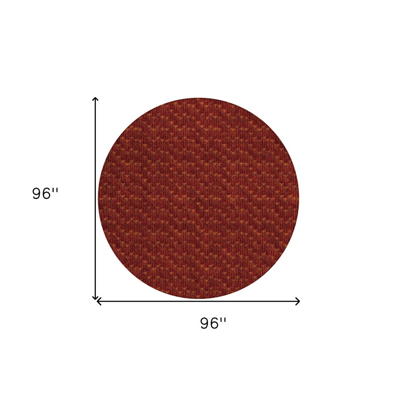 Tapis d'intérieur rond lavable antidérapant 8 pi
