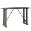 Finition grise, table de cuisine à hauteur de comptoir, conception de style industriel, sièges 4, entretoise en métal, cuisine de salle à manger en bois, métal,