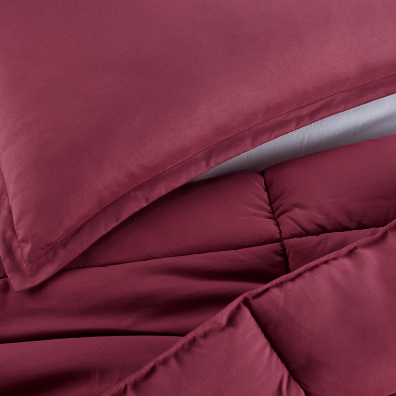 Twin XL Purple Microfiber Bed in a Bag Set