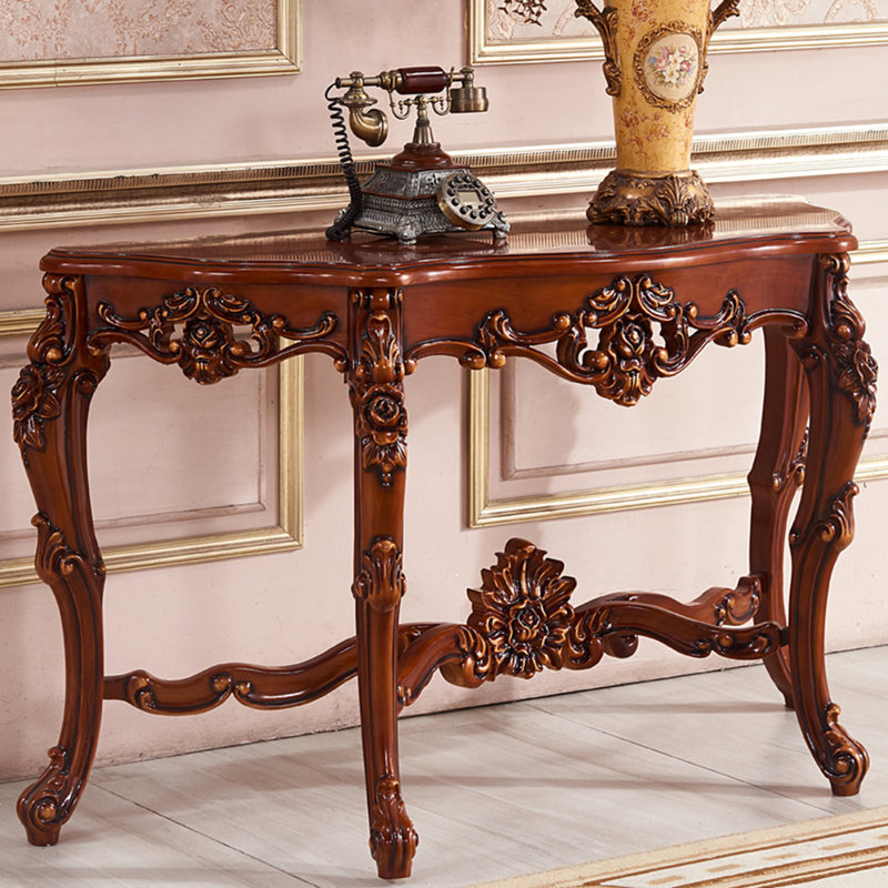 Console de style européen en bois massif.