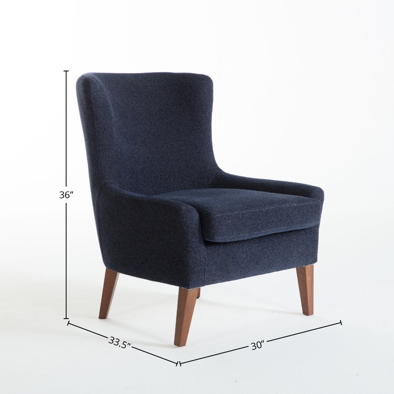 Canyon 30'' Wide Side Chair, Blue Polyester Blend