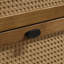 Commode à 4 tiroirs en bois et rotin Vichy avec rangement spacieux et accents naturels élégants pour les intérieurs modernes