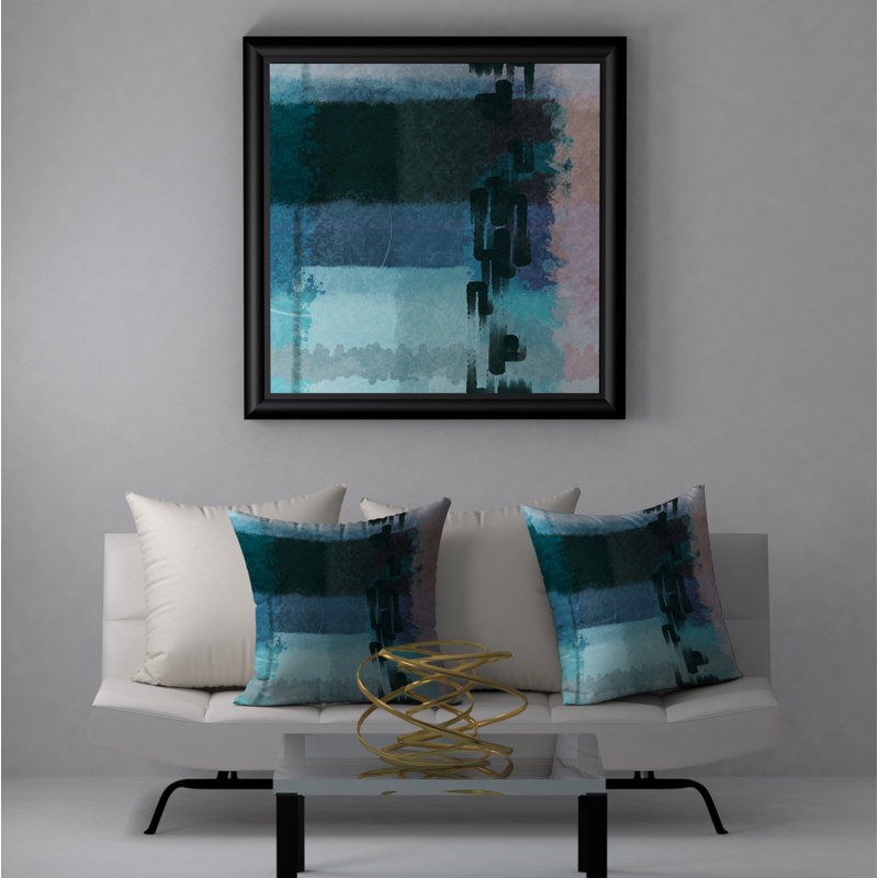 Coussin décoratif abstraite, 20 po X 20 po