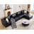 5-Piece 152.76” Wide Leather Upholstered Sectional Sofa-1526743348