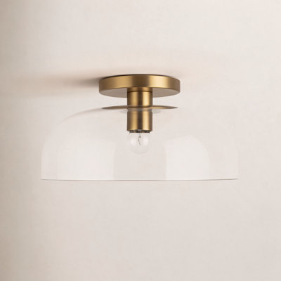 Blakehurst Single Light Glass Semi Flush Mount