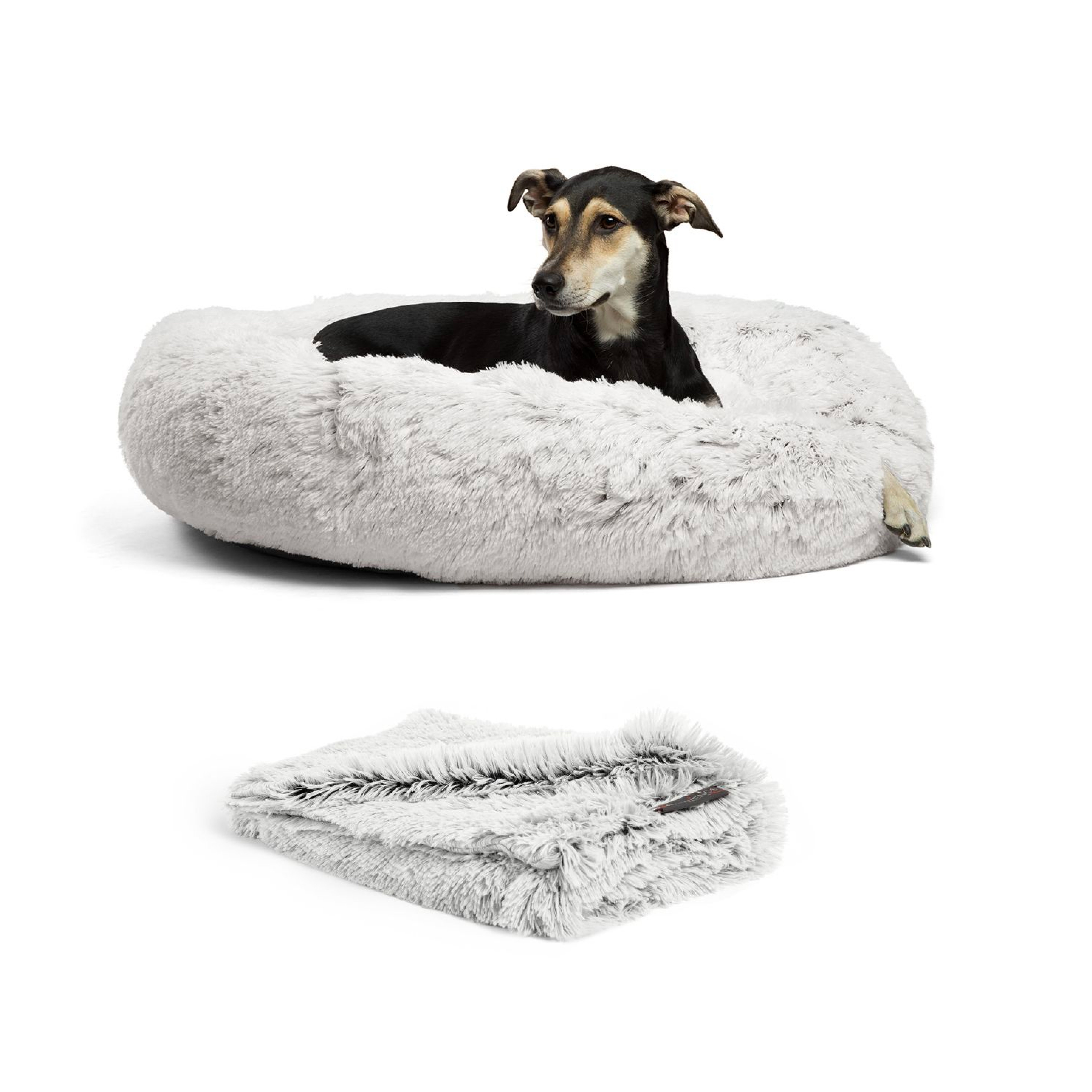 Best Friends by Sheri Bundle The Original Calming Shag Donut Cat and Dog Bed + Throw & Reviews