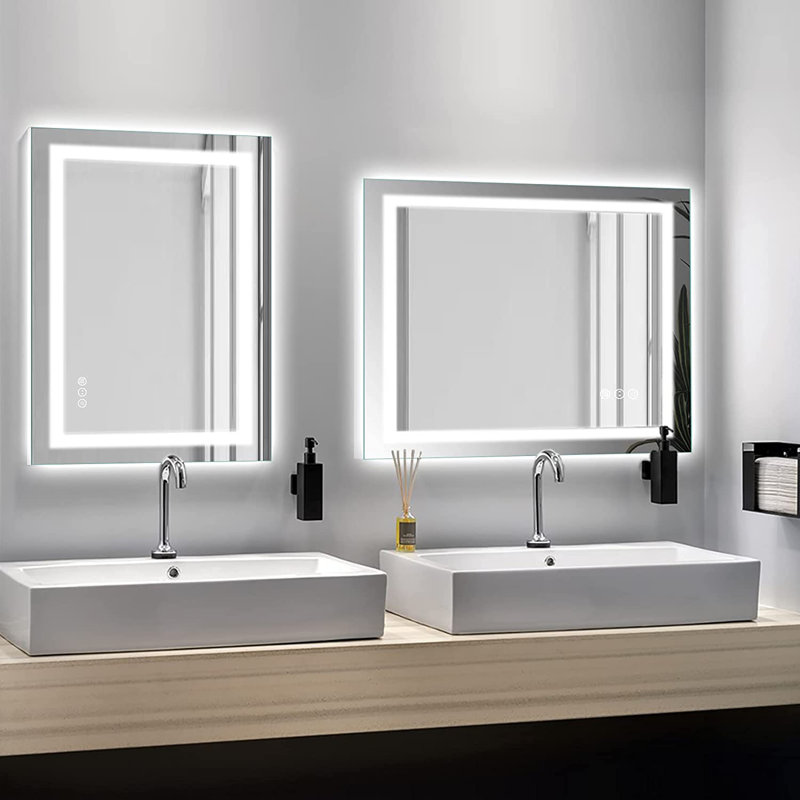 Edison Metal Flat Wall Mirror, 24" W x 34" H