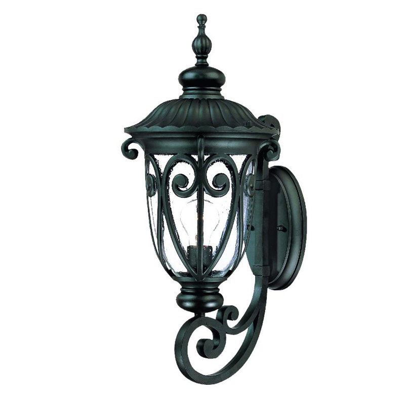 Lanterne murale d'extérieur H 22,75 po Appalachian, Noir mat