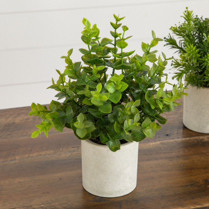 8 po Mini plante artificielle en pot - ensemble de 3