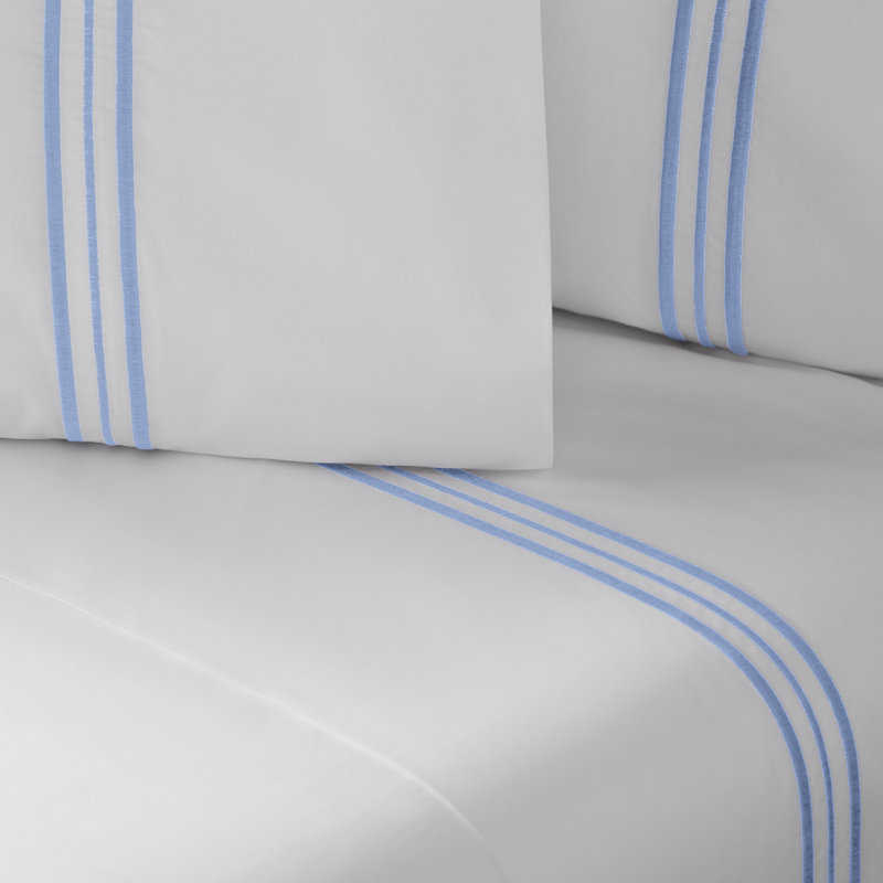 Trio Pillowcases (Pair), French Blue, King Pillowcases