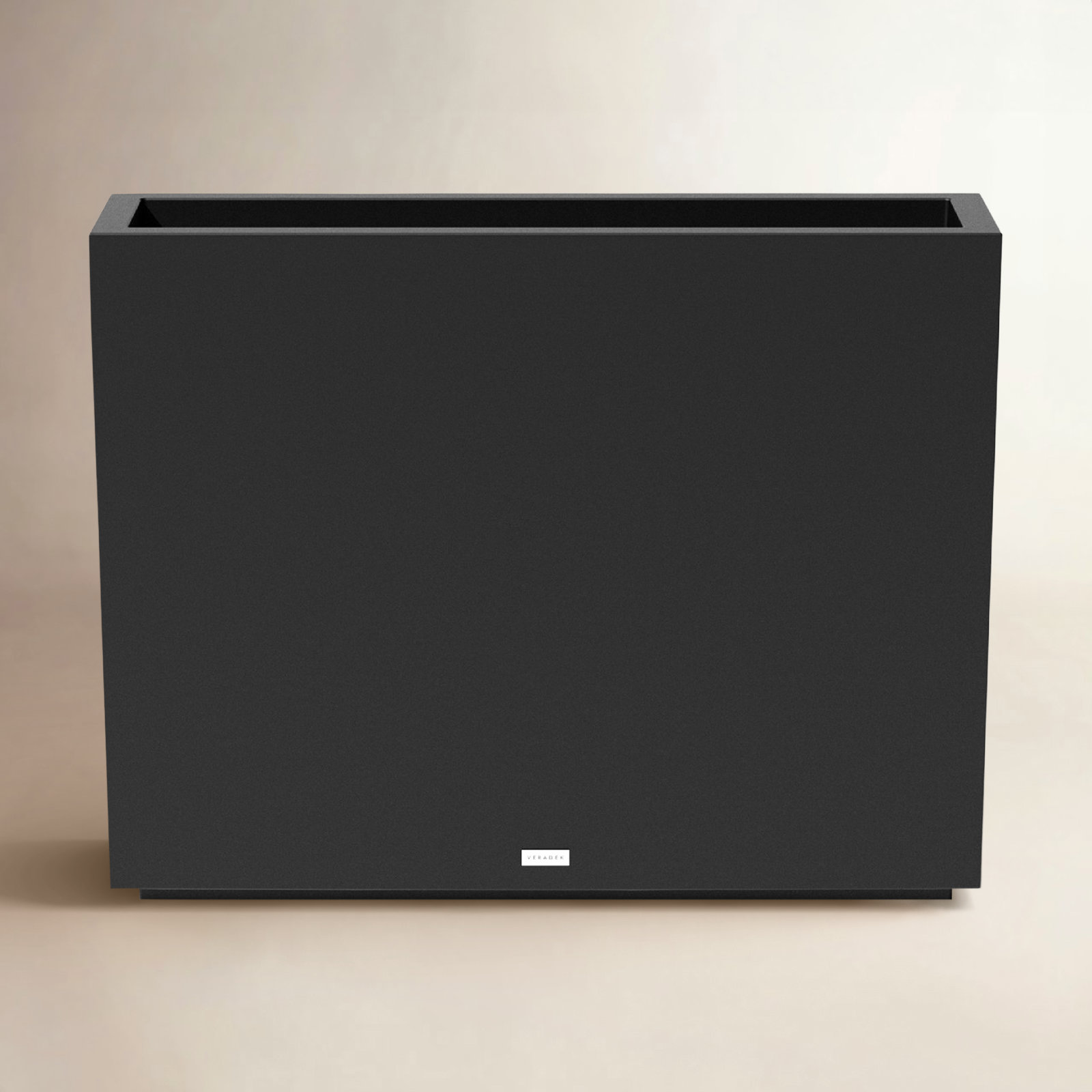 Block Series Planter Box, Black, 30” H x 38” W x 10” D