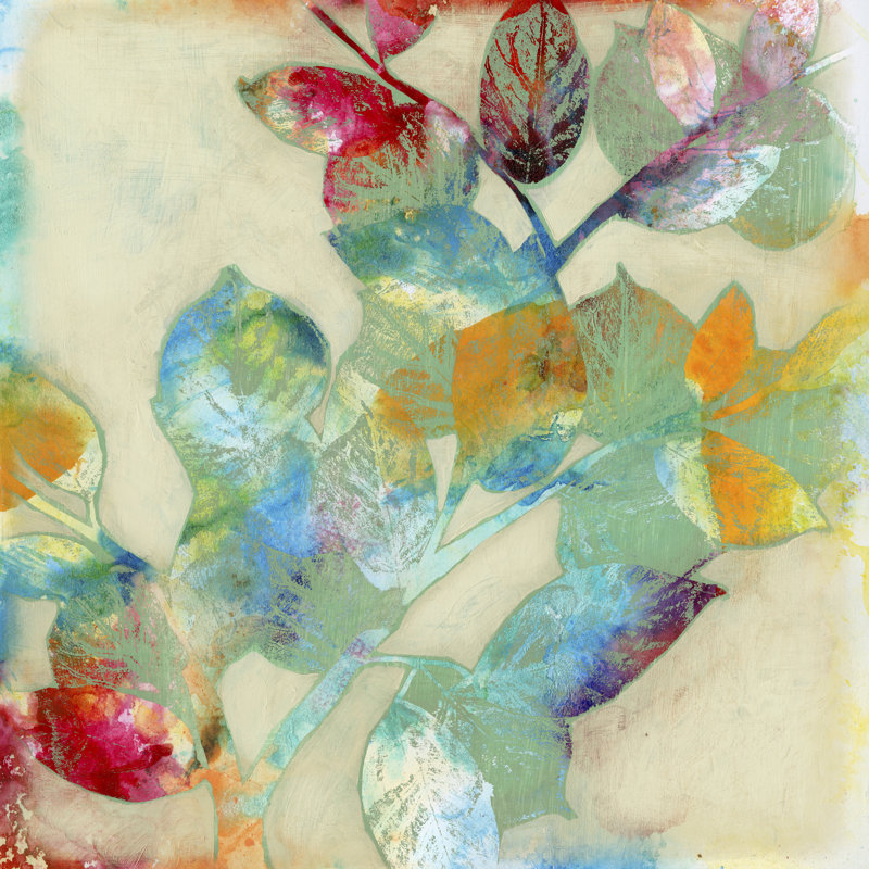 Merging Leaves II by Jennifer Goldberger - Wrapped Canvas Painting, 122cm H x 122cm W