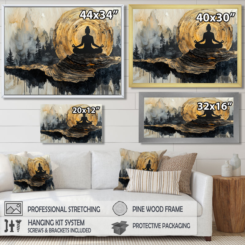 Art mural sur toile Guth Indian God, Impression d'un seul cadre photo, Noir, noir, noir, noir, H 12 po x l 20 po