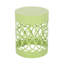 Table de bout d'extérieur en métal vert avec base cylindrique-129682508