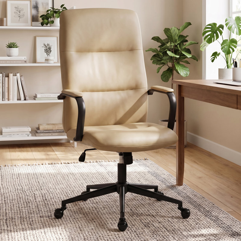 Fauteuil de bureau Ornella Mid-Century, Taupe