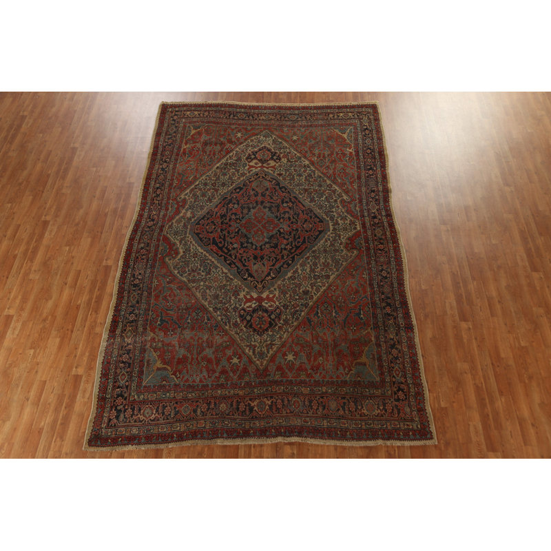 Tapis beige en laine noué à la main de conception unique 1900S 7 pi 10 po x 11 pi 2 po