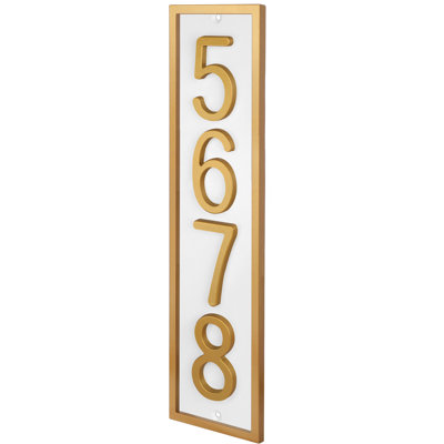Plaque d'adresse flottante en aluminium Royal Shade