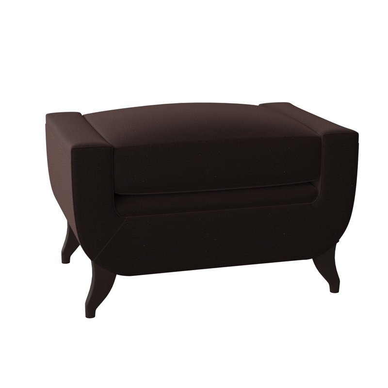 Armstrong Upholstered Ottoman, American Walnut, Margaret Mahogany