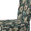 Chaise d'appoint en velours vert et beige