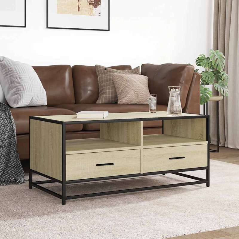 Coffee Table with Storage, Sonoma Oak