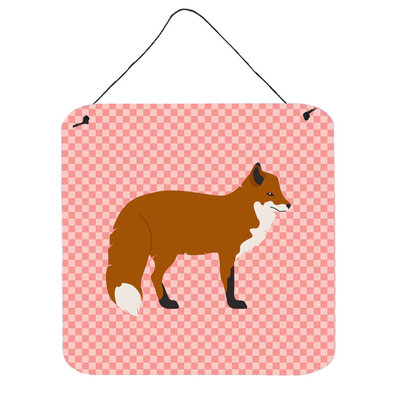 Décoration murale à damier de fox, Rose