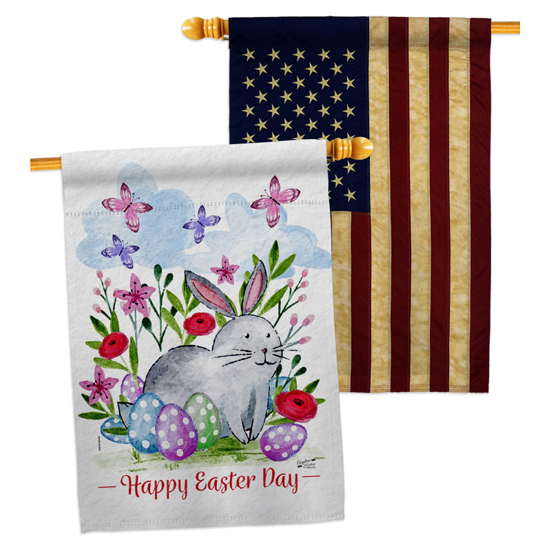 Drapeau de maison à 2 côtés en polyester / mélange de polyester 40 x 28 po