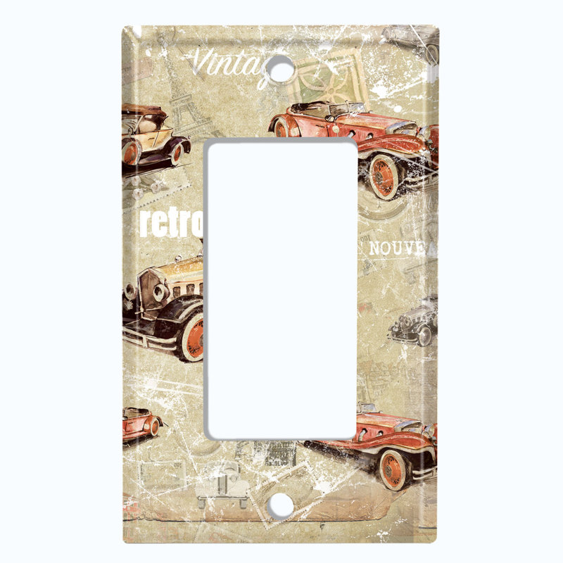 Patterned 1 - Gang Toggle Light Switch Standard Wall Plate