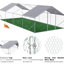 Porte en acier 26 po x 10 po x 6 po avec structure en métal verrouillable pour la volaille