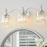 Emilion Dimmable Bathroom Vanity Light With Crystal Shade