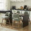 Ensemble de 4 tabourets de bar rotatifs 27,1 po, assise rembourrée en polyester sur structure en bois massif-1920880857-1920880858-1926002408