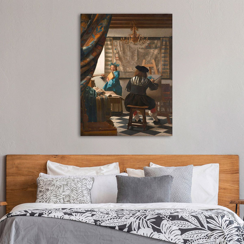 The Art Of Painting (Detail) by Johannes Vermeer - Wrapped Canvas Painting, 120cm H x 90cm W x 4cm D