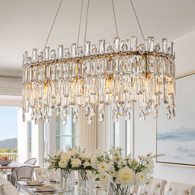 Lustre en cristal 31,5 "pour la salle à manger 31,5"