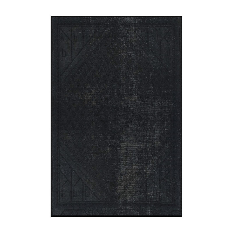 Tapis décoratif multicolore à motif abstrait, Rectangle 5 pi x 7 pi