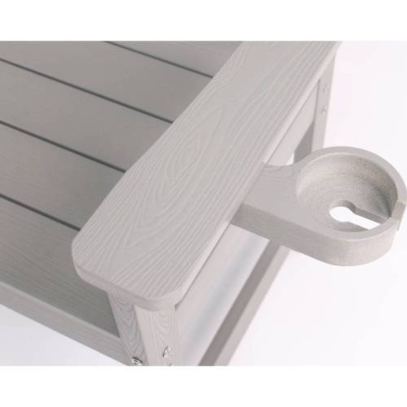 Banc de jardin résistant aux intempéries pour aires de repos extérieures, Gris clair