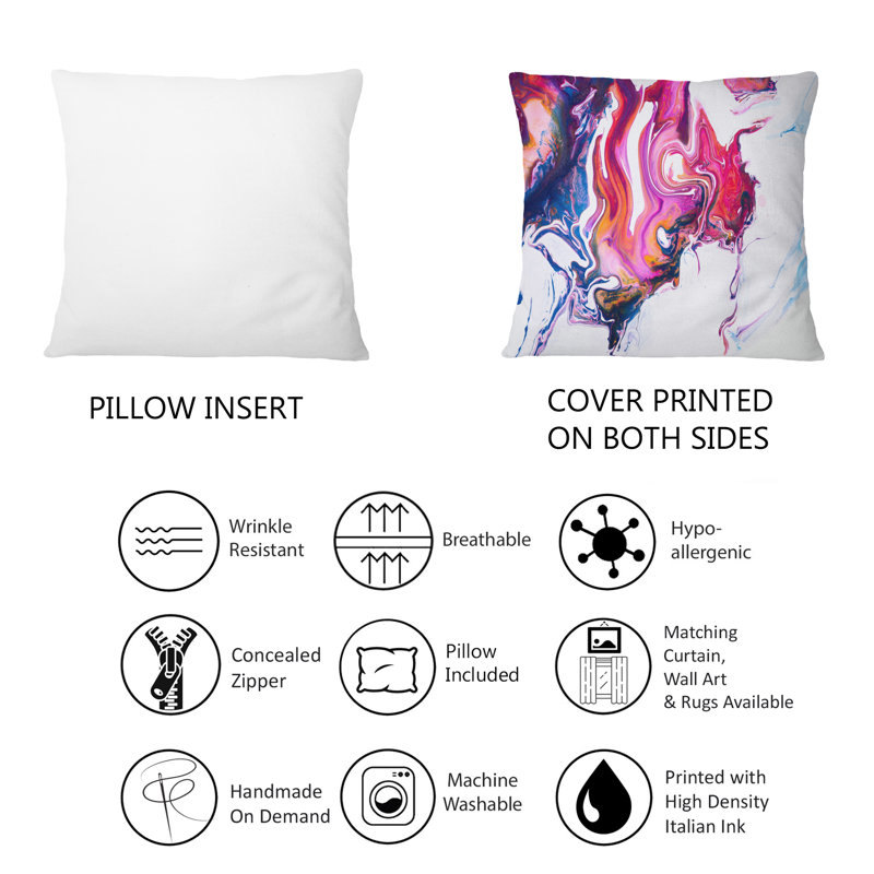 Coussin Rose et bleu