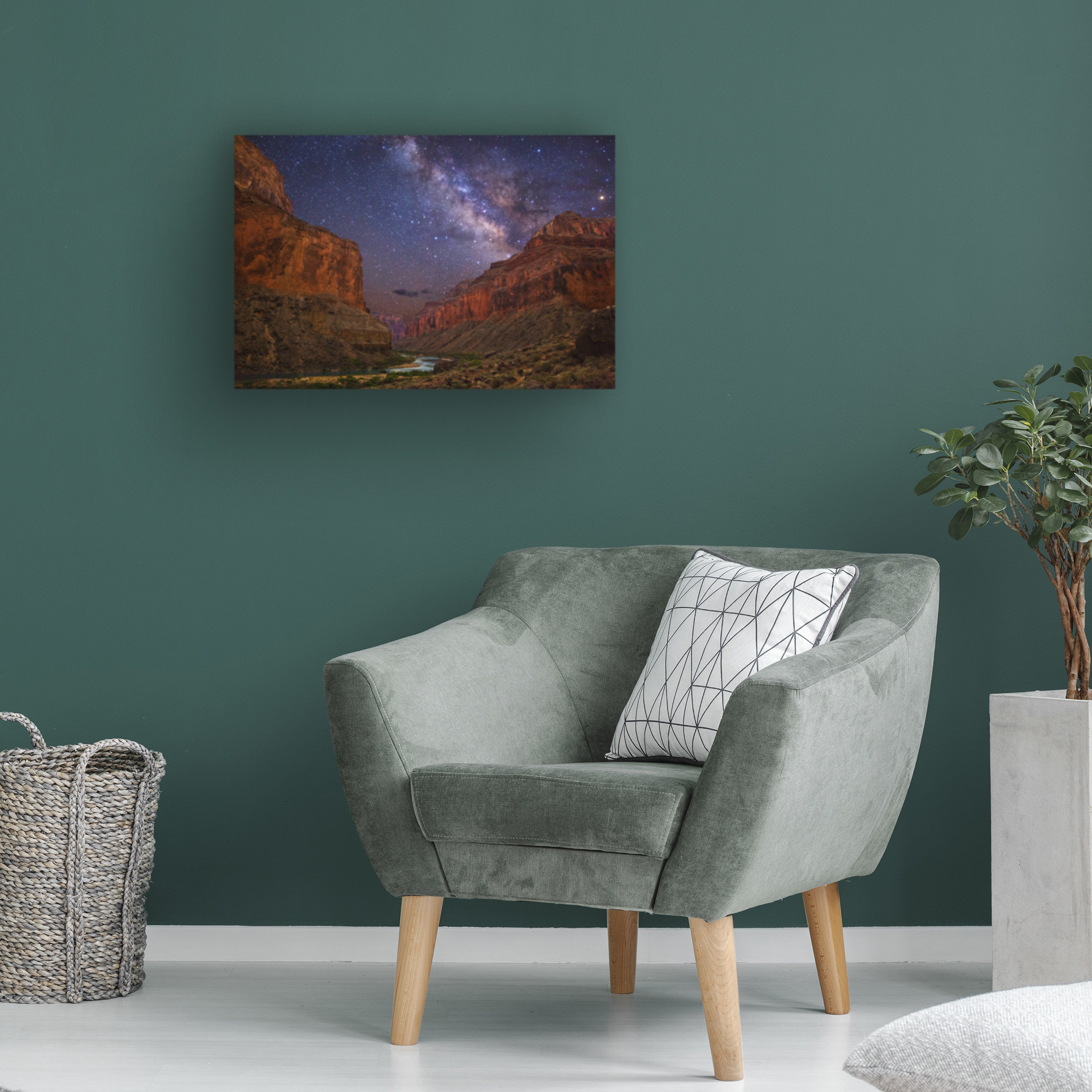 Union Rustic Wrapped Canvas Wall Art - Royce Bair 'Grand Canyon Stars ...