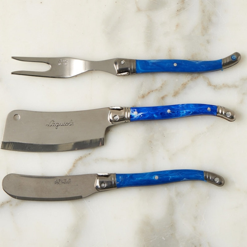 The Original French Laguiole Cheese Spreader, Blue