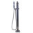 39" Floor Mount Freestanding Ultra High Flow Tub Filler with Sleek Handheld Shower-72933017