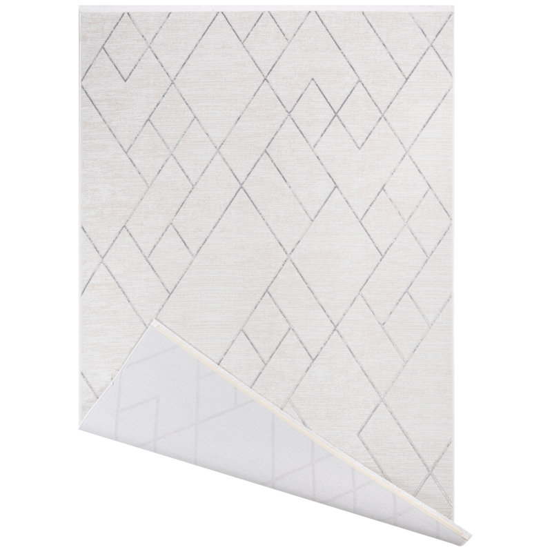 Retonia Geometric Indoor / Outdoor Area Rug, Rectangle 6'6" x 9'10"