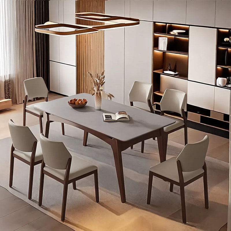White Ash Table Chairs Combo Stylish, 29.52”H x 55.11”L x 31.49”W
