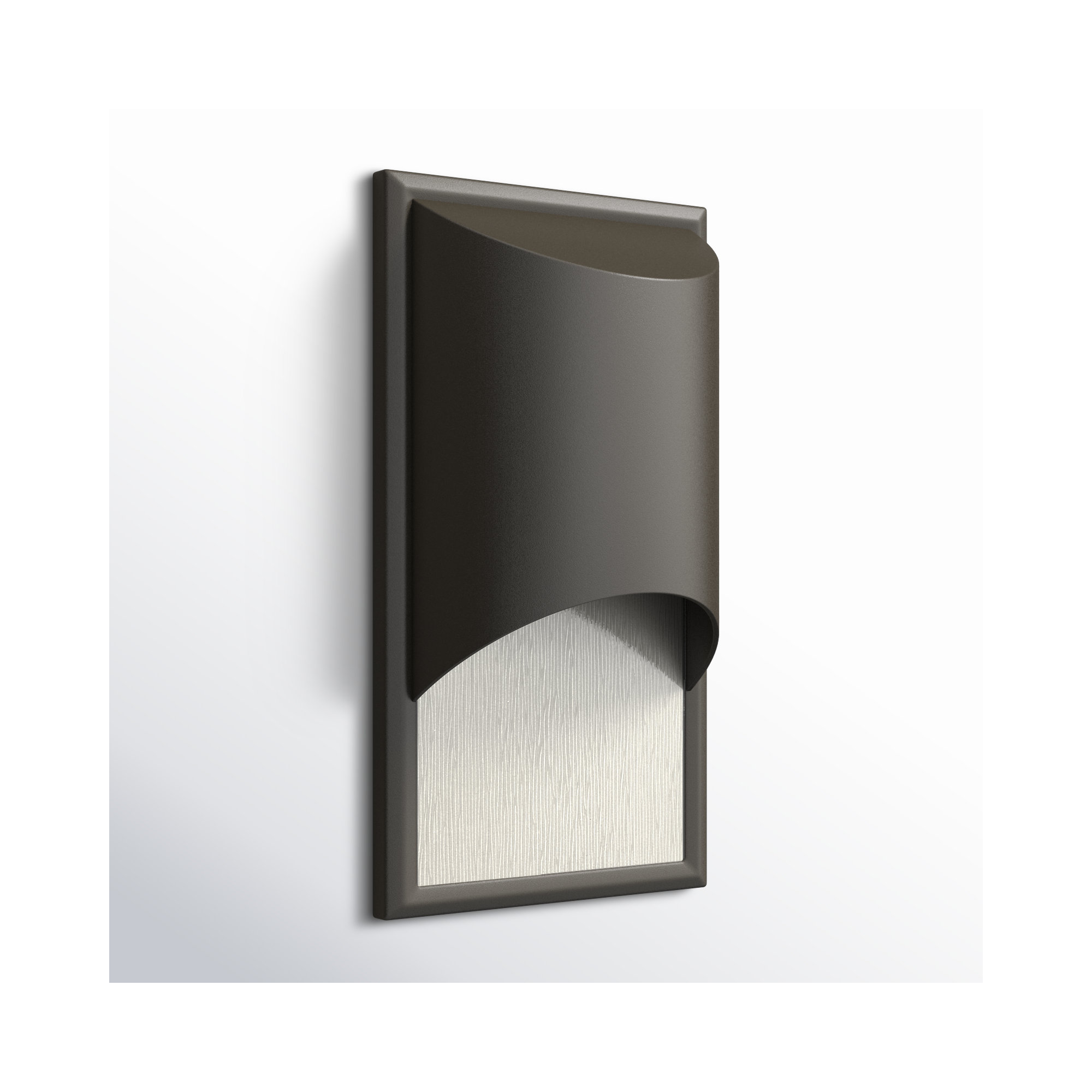 Aurore Single Light Rectangle Outdoor Wall Light, Medium, Bronze, Incandescent