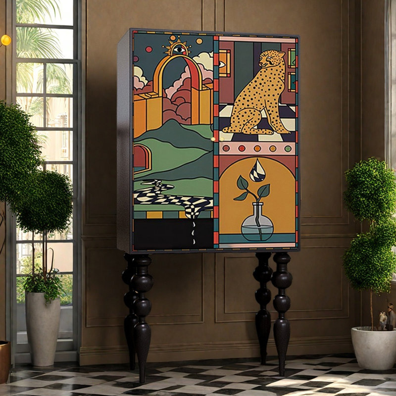 Modern practical multi-layer accent cabinet