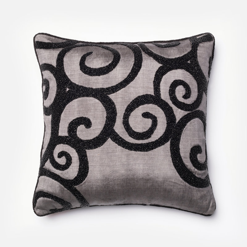 Damask Silk Throw Pillow, Pillow Cover Only - No Insert