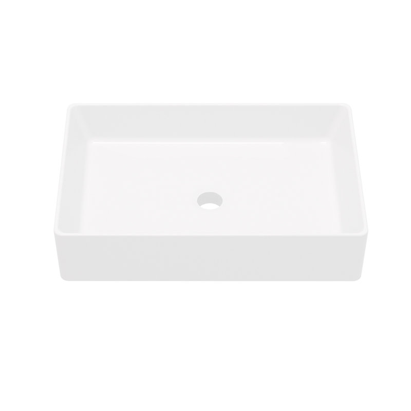 Modern Ceramic Rectangular Vessel Bathroom Sink