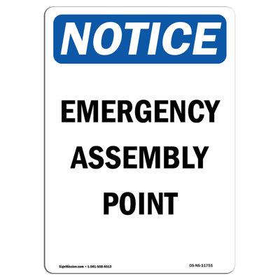 Notice - Emergency Assembly Point Heavy Duty or Label