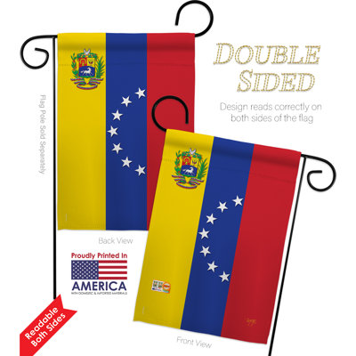 Double Sided 18.5'' H x 13'' W Polyester Flag Set