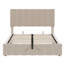 Lit plateforme tapissier avec système de rangement hydraulique - Beige (OLD SKU: LP000111AAA)-835100687-835100673
